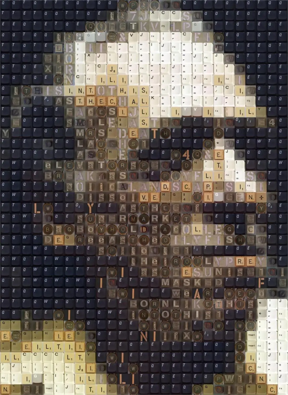 Real Men Face Portrait Mosaic Charles Bukowski Writers Old People Keyboards Text Wall Decor Canvas Poster Print
Real Men Face Portrait Mosaic Charles Bukowski Writers Old People Keyboards Text Wall Decor Canvas Poster Print