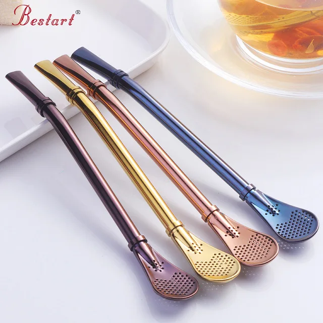 Straw Spoons with Filter Stainless Steel Stirring Coffee Spoons Teaspoon Yerba Mate Small Mini Tea Spoon Tableware Golden Black
Straw Spoons with Filter Stainless Steel Stirring Coffee Spoons Teaspoon Yerba Mate Small Mini Tea Spoon Tableware Golden Black