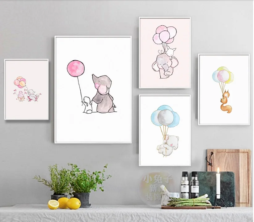 Simple Cartoon Elephant Squirrel Balloon Prints Poster Modular Wall Pictures Canvas Painting Print Home Decoration
Simple Cartoon Elephant Squirrel Balloon Prints Poster Modular Wall Pictures Canvas Painting Print Home Decoration