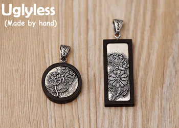 Uglyless Real S990 Fine Silver Handmade Carve Flower Pendant Necklace without Chain Ethnic Butterfly Jewelry Round Square Bijoux
Uglyless Real S990 Fine Silver Handmade Carve Flower Pendant Necklace without Chain Ethnic Butterfly Jewelry Round Square Bijoux
