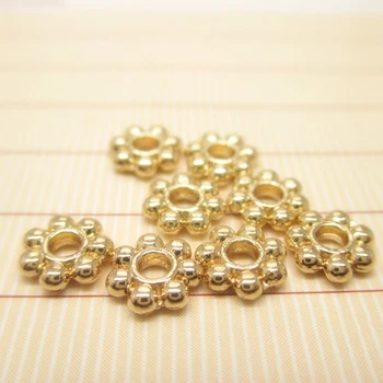 20PCS 4MM 6MM 7MM 24K Champagne Gold Color Plated Brass Bracelets Flower Spacer Beads High Quality Diy Jewelry Accessories
20PCS 4MM 6MM 7MM 24K Champagne Gold Color Plated Brass Bracelets Flower Spacer Beads High Quality Diy Jewelry Accessories