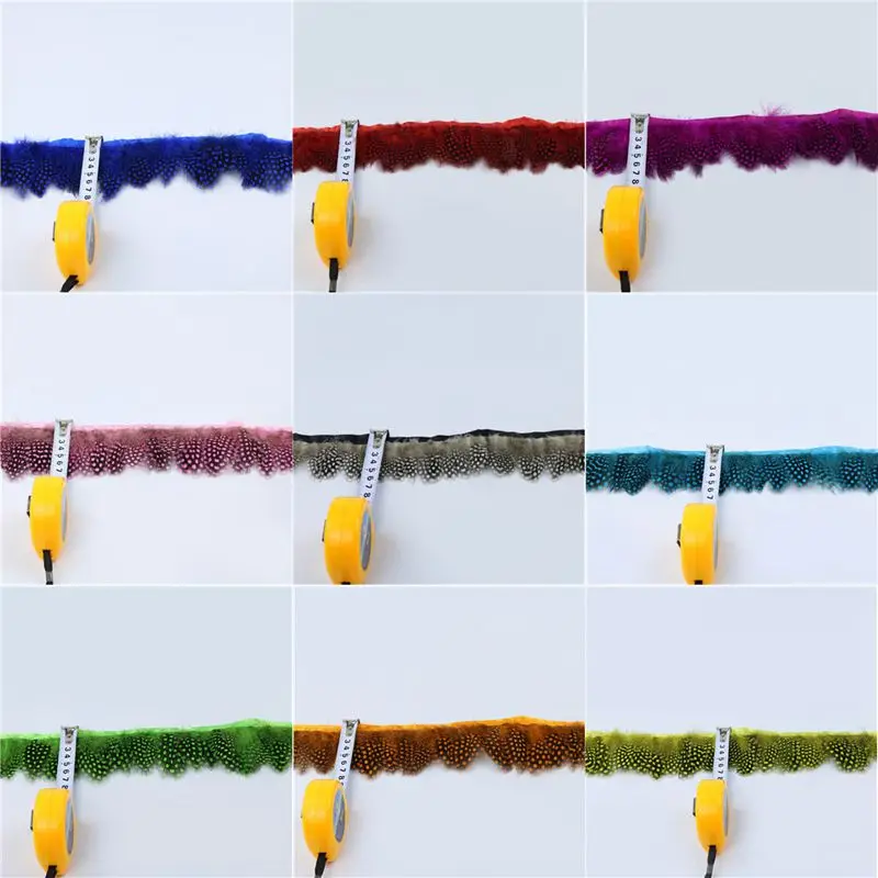 10 Colors 1 Meter Width 5-8 CM Fancy Dyed Colored Guinea Fowl Feather Sideband Lace Trim Bikini Dress Skirt Costume Decoration
10 Colors 1 Meter Width 5-8 CM Fancy Dyed Colored Guinea Fowl Feather Sideband Lace Trim Bikini Dress Skirt Costume Decoration