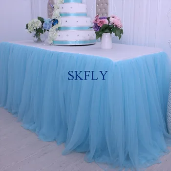 SK005L nice color fast shipping standard 6ft rectangle banquet elegant puffy tutu wedding blue tulle table cloth with top
SK005L nice color fast shipping standard 6ft rectangle banquet elegant puffy tutu wedding blue tulle table cloth with top