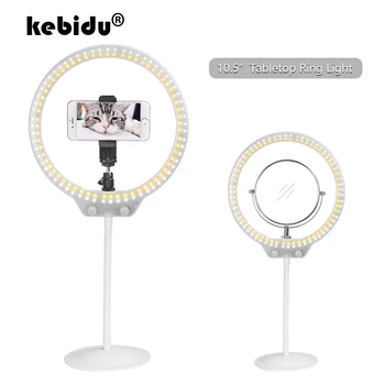 kebidu LED Video Light 3200K-5500K Ring Type Beautify Fill light with Phone Holder for Photography Live Show Beauty Selfie
kebidu LED Video Light 3200K-5500K Ring Type Beautify Fill light with Phone Holder for Photography Live Show Beauty Selfie