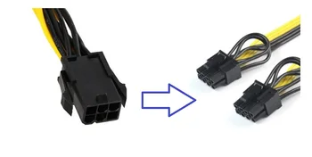 100pcs Adapter Plug 6 Pin PCI Express to 2 x PCIe 8 (6+2) pin Motherboard Graphics Video Card PCI-e GPU VGA Splitter Power Cable
100pcs Adapter Plug 6 Pin PCI Express to 2 x PCIe 8 (6+2) pin Motherboard Graphics Video Card PCI-e GPU VGA Splitter Power Cable