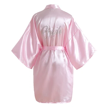 Letter:"Bride"For Bride Wedding Robe Women Solid Satin Bridesmaid Cosmetic Kimono Bathrobe Gown Lady Rhinestone Spa Sleepwear
Letter:"Bride"For Bride Wedding Robe Women Solid Satin Bridesmaid Cosmetic Kimono Bathrobe Gown Lady Rhinestone Spa Sleepwear