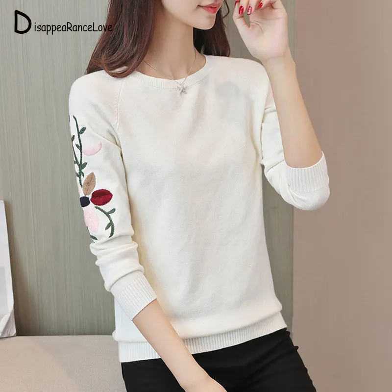 2019 Autumn Sweater Women Embroidery Knitted Winter Women Sweater And Pullover Female Tricot Jersey Jumper Pull Femme
2019 Autumn Sweater Women Embroidery Knitted Winter Women Sweater And Pullover Female Tricot Jersey Jumper Pull Femme