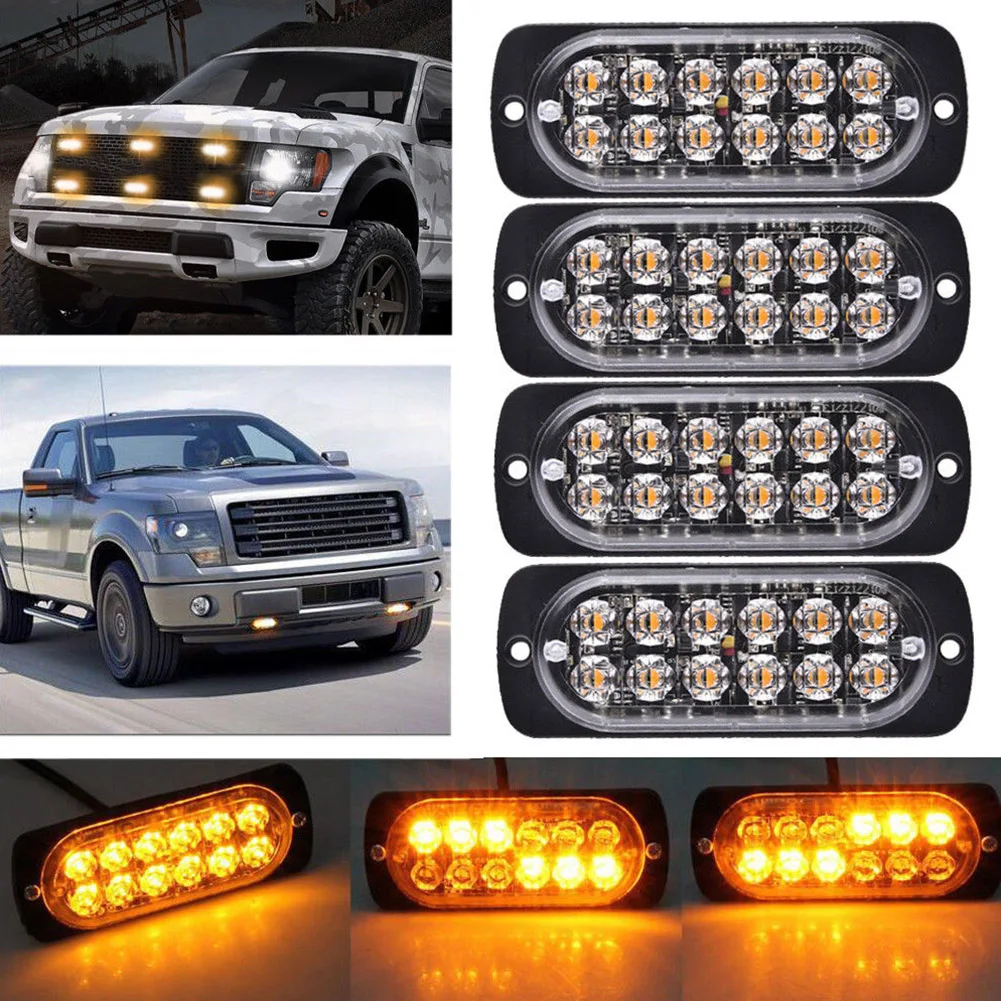 4 Pcs Amber 12 LED 36W Strobe Work Light Bar Beacon Flash Emergency Driving Fog Off-Road LED Work Car Lamp Car Accessories
4 Pcs Amber 12 LED 36W Strobe Work Light Bar Beacon Flash Emergency Driving Fog Off-Road LED Work Car Lamp Car Accessories