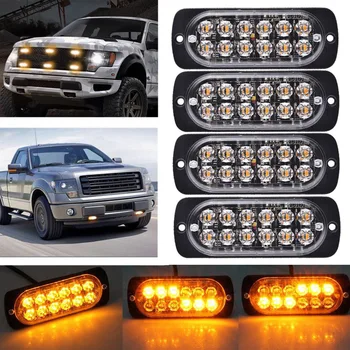 4 Pcs Amber 12 LED 36W Strobe Work Light Bar Beacon Flash Emergency Driving Fog Off-Road LED Work Car Lamp Car Accessories 
4 Pcs Amber 12 LED 36W Strobe Work Light Bar Beacon Flash Emergency Driving Fog Off-Road LED Work Car Lamp Car Accessories