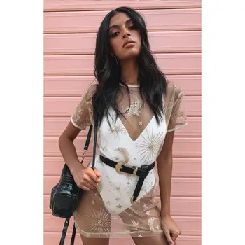 Women Summer Swimwear Gold sequins Bikini Cover Up Beach Dress Beachwear Cover Dress Tops Ladies Plage Sea Side Cover Ups 2019
Women Summer Swimwear Gold sequins Bikini Cover Up Beach Dress Beachwear Cover Dress Tops Ladies Plage Sea Side Cover Ups 2019