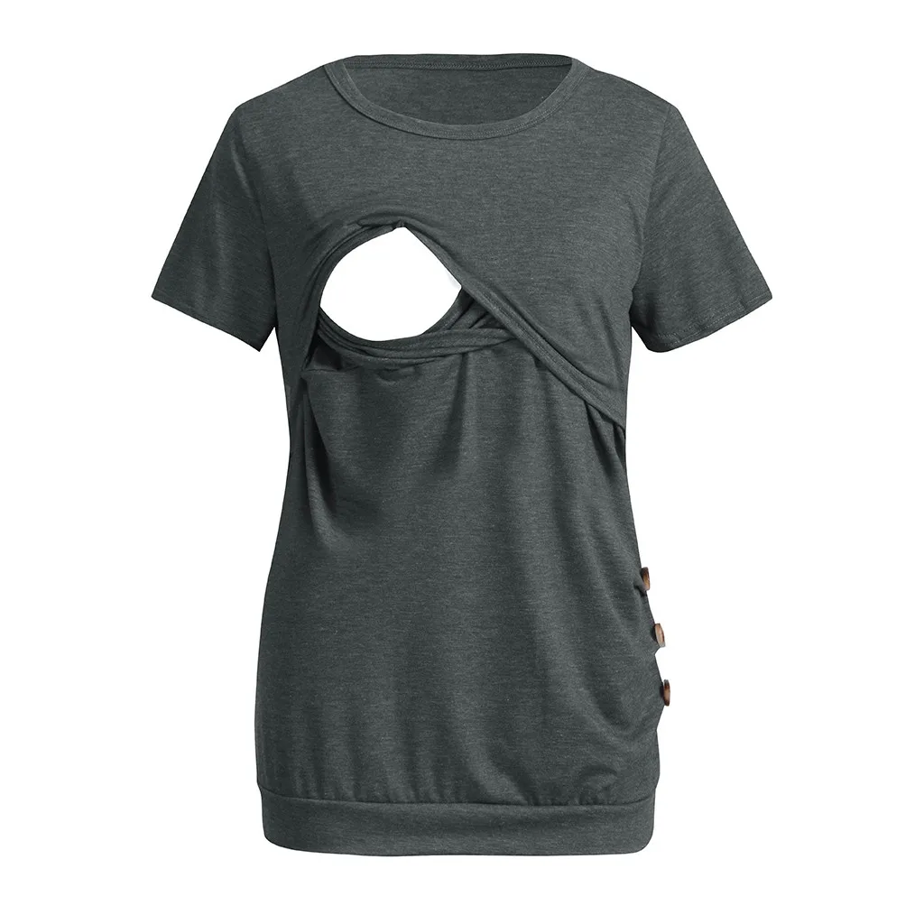 Women's Nursing Short Sleeve Solid Print Tops Breastfeeding Sweatshirt T-Shirt maternity shirt robe femme enceinte hamile giyim
Women's Nursing Short Sleeve Solid Print Tops Breastfeeding Sweatshirt T-Shirt maternity shirt robe femme enceinte hamile giyim
