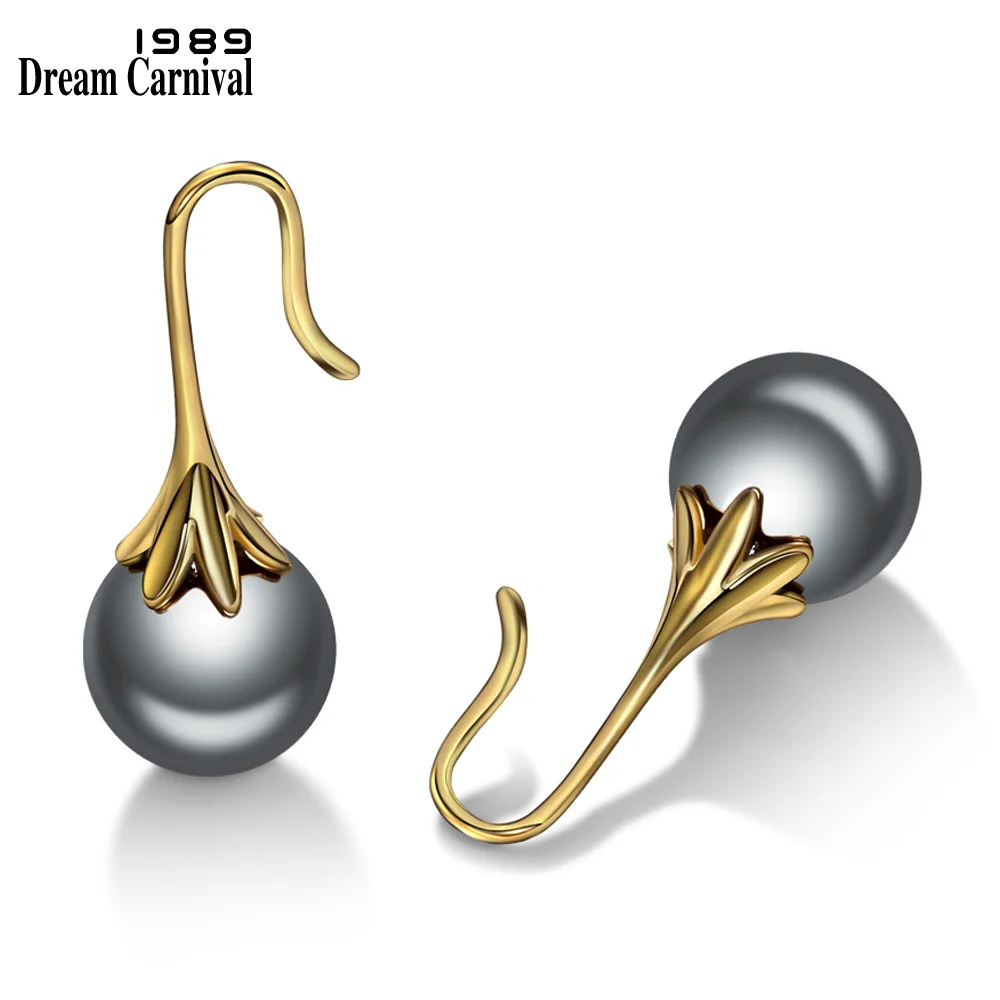 DreamCarnival 1989 Pearl Earrings for Women 12mm Grey Gold Color Simple Hook Fashion Perle Elegant Look Holiday Jewelry WE3654G
DreamCarnival 1989 Pearl Earrings for Women 12mm Grey Gold Color Simple Hook Fashion Perle Elegant Look Holiday Jewelry WE3654G