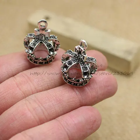 Wholesale (15 pieces/lot) 19*24mm Antique Silver Alloy 3D Crown Charms Jewelry Pendant Charms T0288
Wholesale (15 pieces/lot) 19*24mm Antique Silver Alloy 3D Crown Charms Jewelry Pendant Charms T0288