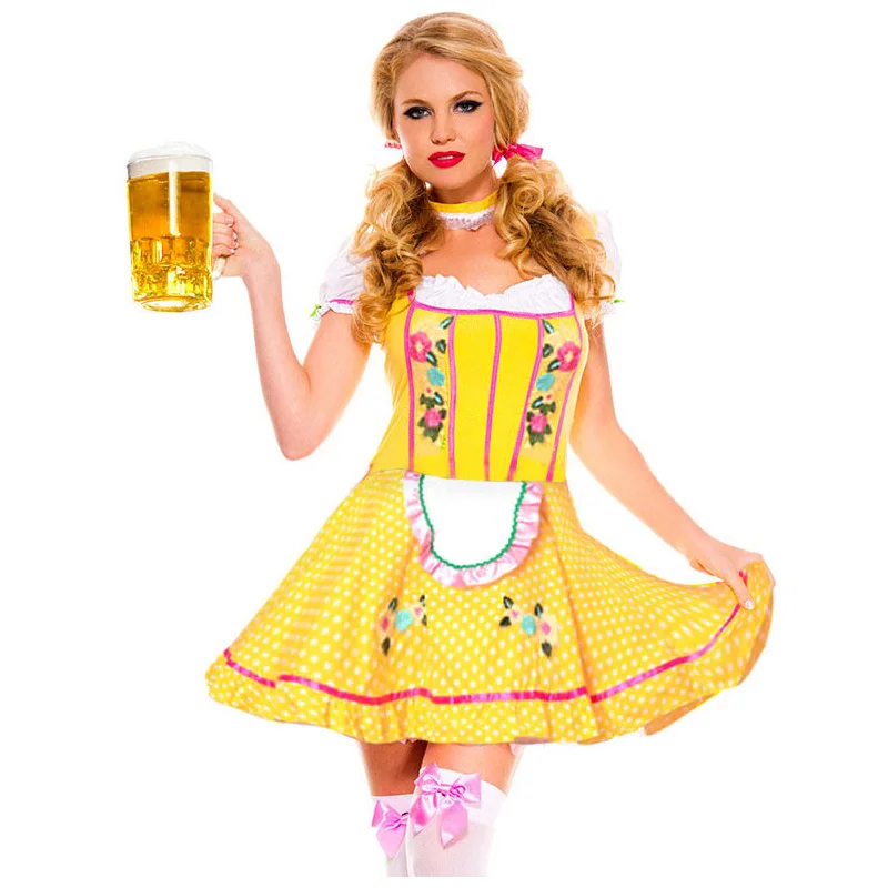 German Bavarian Oktoberfest Beer Festival Girl Costume Carnival Party Babydoll Dress Maid Uniform Sexy Erotic Yellow Fancy Dress
German Bavarian Oktoberfest Beer Festival Girl Costume Carnival Party Babydoll Dress Maid Uniform Sexy Erotic Yellow Fancy Dress