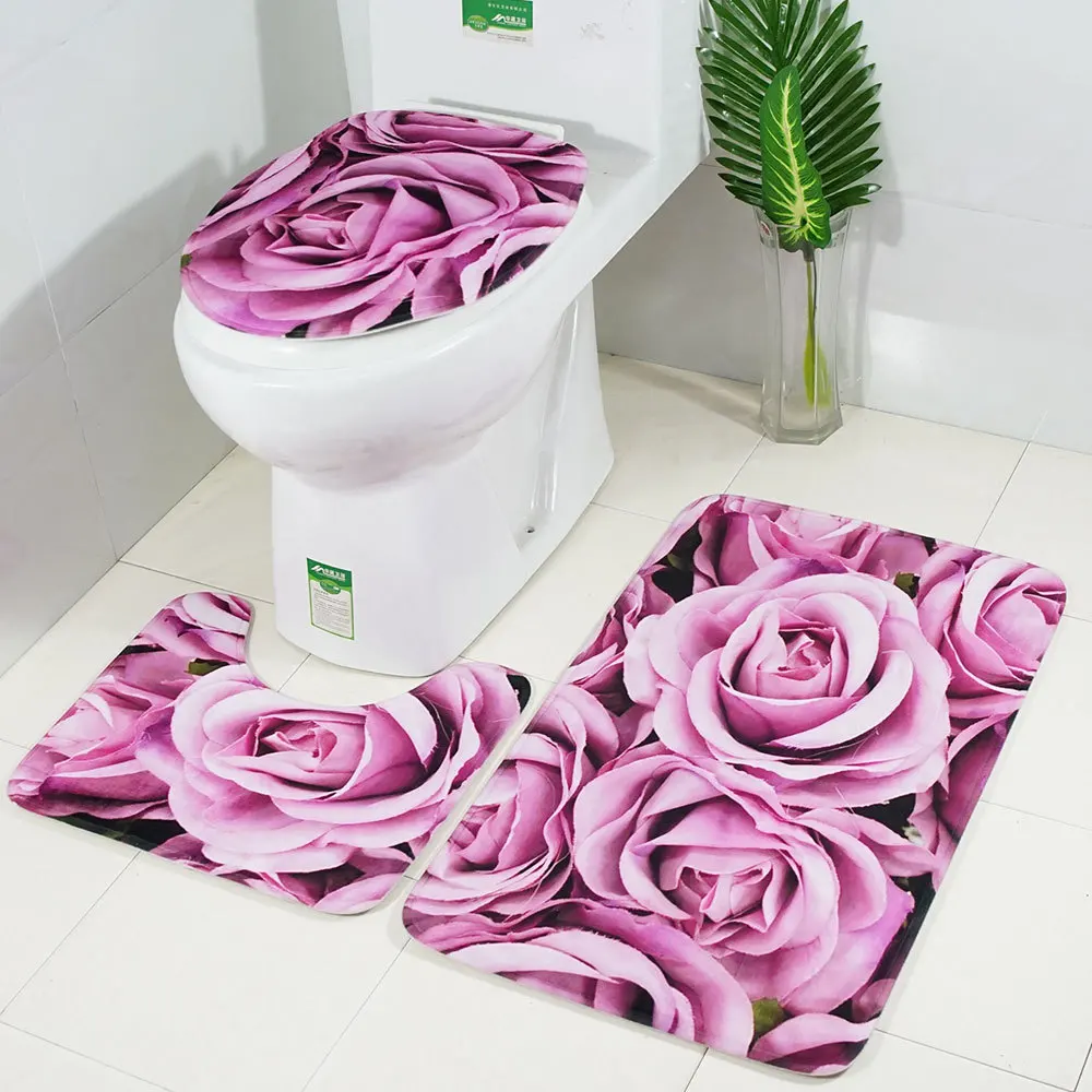 Drop Shipping 2019 3Pcs Toilet rose petal series printing toilet mat three-piece bathroom anti-skid carpet set Decor Home decor
Drop Shipping 2019 3Pcs Toilet rose petal series printing toilet mat three-piece bathroom anti-skid carpet set Decor Home decor
