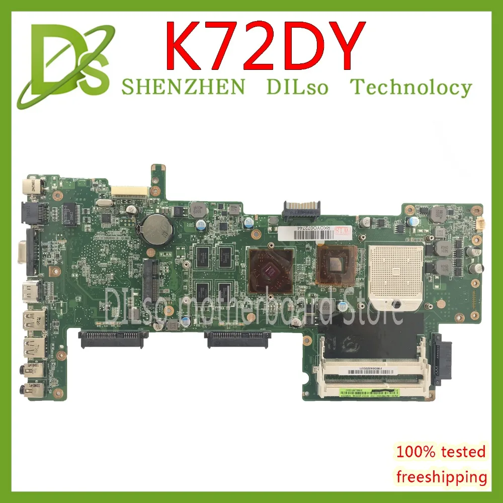 KEFU K72DY motherboard For Asus K72DR X72D K72DY K72DE A72D K72DR K72D laptop motherboard REV 8 memory PM Test work 100%
KEFU K72DY motherboard For Asus K72DR X72D K72DY K72DE A72D K72DR K72D laptop motherboard REV 8 memory PM Test work 100%