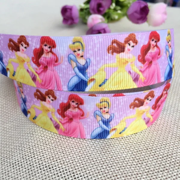 1 "25MM new sales 10yard princess ribbon cartoon satin print grosgr ribbon children's accessories hair bow DIY gift bel
1 "25MM new sales 10yard princess ribbon cartoon satin print grosgr ribbon children's accessories hair bow DIY gift bel