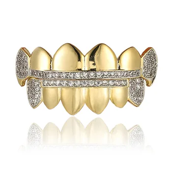 Hip Hop Teeth Grillz Iced Out AAA Zircon Top & Bottom Tooth Set For Men Women Fashion Tooth Grillz Jewelry
Hip Hop Teeth Grillz Iced Out AAA Zircon Top & Bottom Tooth Set For Men Women Fashion Tooth Grillz Jewelry