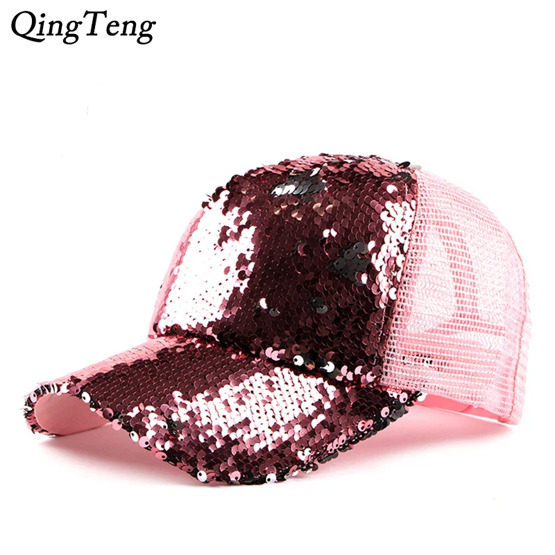 Fashion Two-Sided Sequins Women Cap Summer Outdoor Casual Sun Baseball Cap Breathable Net Truck Hats Hip Hop Casquette
Fashion Two-Sided Sequins Women Cap Summer Outdoor Casual Sun Baseball Cap Breathable Net Truck Hats Hip Hop Casquette