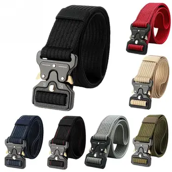 Men's Canvas Belt Metal Insert Buckle Military Nylon Training Belt Army Tactical Belts for Men High Quality Male Strap Waistband
Men's Canvas Belt Metal Insert Buckle Military Nylon Training Belt Army Tactical Belts for Men High Quality Male Strap Waistband