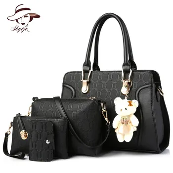 Luxury New Fashion 4PCS Women Handbag Set Composite Bags Bear Fashion Messenger Bag Crossbody Shoulder Bag+Clutch Bolsa Feminina
Luxury New Fashion 4PCS Women Handbag Set Composite Bags Bear Fashion Messenger Bag Crossbody Shoulder Bag+Clutch Bolsa Feminina