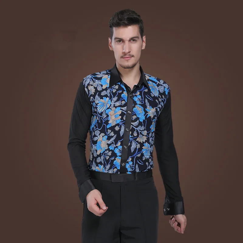2016 new Printed Flower men dance shirt Competition Performance Ballroom Modern Salsa Tango Samba latin tops mens Dancewears
2016 new Printed Flower men dance shirt Competition Performance Ballroom Modern Salsa Tango Samba latin tops mens Dancewears