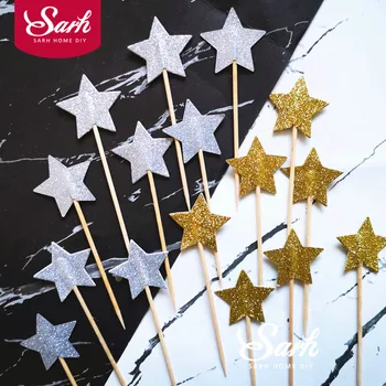 Bling Gold Silver Star Collection Cake Topper for Party Decoration Dessert Baking Decor lovely Gifts
Bling Gold Silver Star Collection Cake Topper for Party Decoration Dessert Baking Decor lovely Gifts