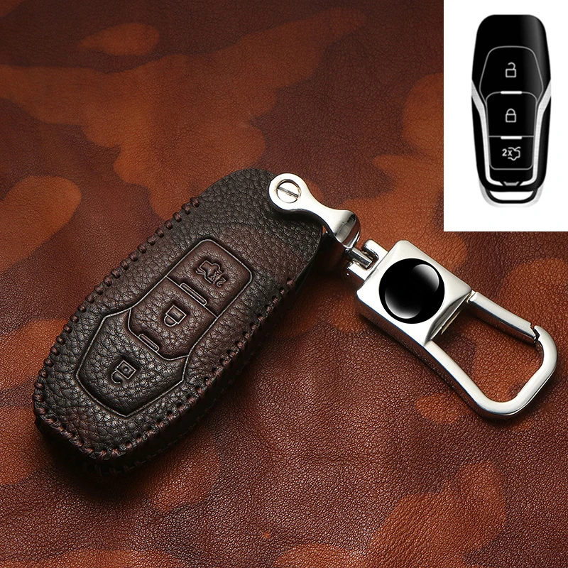 Genuine Leather 3 Button Car Remote Key Fob Shell Cover Case For Ford F-150 Mondeo Galaxy S-Max Explorer Ranger 2016 2017 2018
Genuine Leather 3 Button Car Remote Key Fob Shell Cover Case For Ford F-150 Mondeo Galaxy S-Max Explorer Ranger 2016 2017 2018