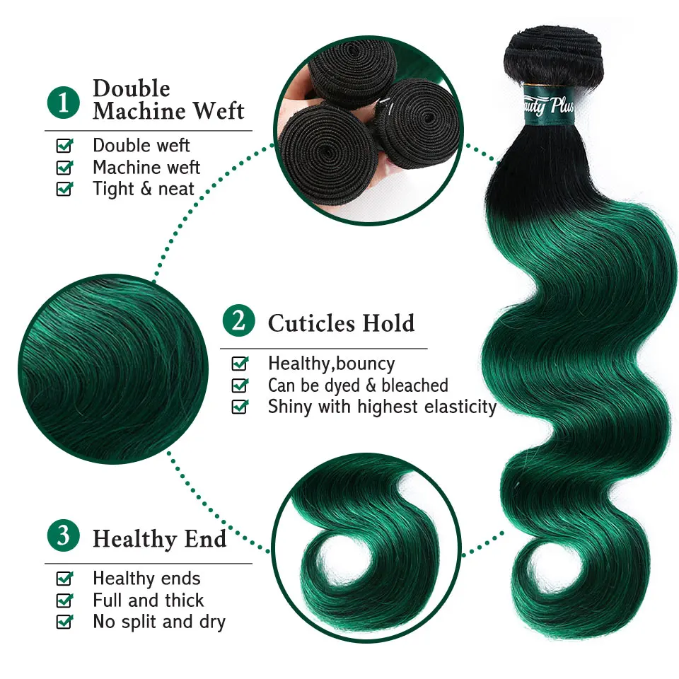 Ombre Brazilian body wave hair with closure (16)