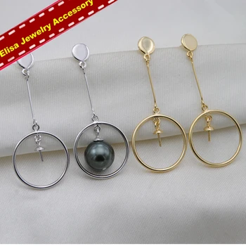 S925 Sterling Silver Drop Pearl Earrings Settings Women DIY Earrings Components Silver&Gold Color 3Pairs/Lot
S925 Sterling Silver Drop Pearl Earrings Settings Women DIY Earrings Components Silver&Gold Color 3Pairs/Lot