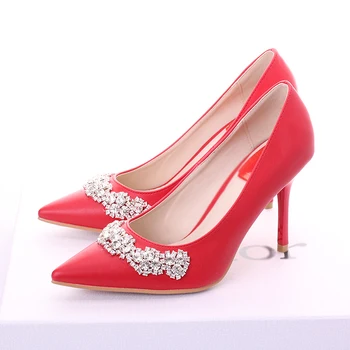 Red crystal thin heels shoes shallow mouth pointed toe shoes ultra high heels party shoes bridal formal dress shoes wedding
Red crystal thin heels shoes shallow mouth pointed toe shoes ultra high heels party shoes bridal formal dress shoes wedding