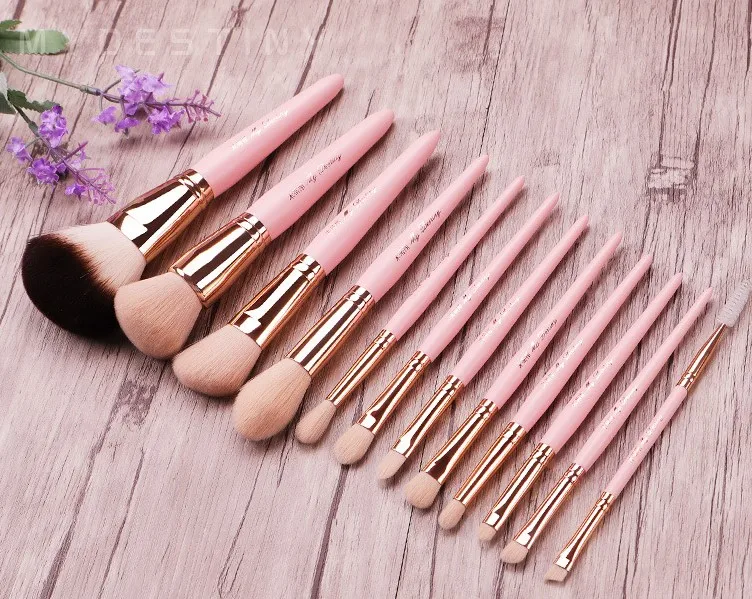12pcs/Set Pink Make up brushes tool Kit Professional Makeup brush Set Wood Powder Blusher Foundation with cosmetic bag
12pcs/Set Pink Make up brushes tool Kit Professional Makeup brush Set Wood Powder Blusher Foundation with cosmetic bag