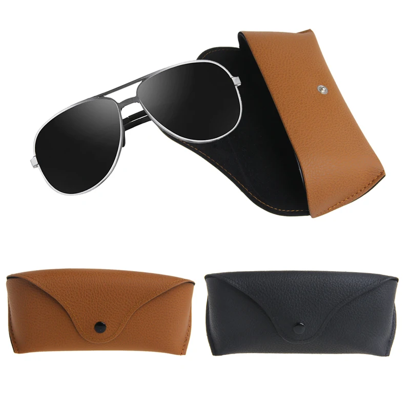 

Прочный кожаный чехол для очков Солнцезащитные очки жёсткий защитный чехол сумка
