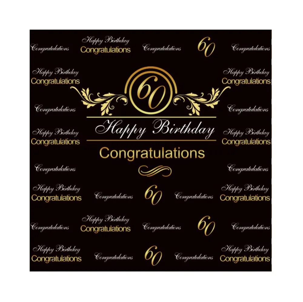 Laeacco Happy 60th Birthday Congratulations Family Party Portrait Photo Backdrop Photographic Background Photocall Photo Studio
Laeacco Happy 60th Birthday Congratulations Family Party Portrait Photo Backdrop Photographic Background Photocall Photo Studio