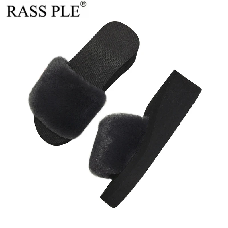 RASS PLE 2019 Ladies Fur Slippers Slides Shoes Wedge Platform Flip Flops fluffy Slippers Pantoffel Slip On Slides Shoes Women
RASS PLE 2019 Ladies Fur Slippers Slides Shoes Wedge Platform Flip Flops fluffy Slippers Pantoffel Slip On Slides Shoes Women