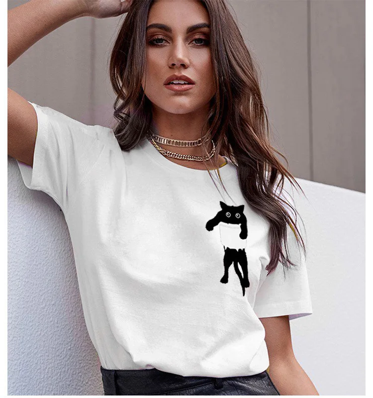 Tide Brand Middle Finger Cat Pocket T Shirt Women Popping Instagram Tumblr Vegan Unicornio Short Sleeve Tee Top Clothing
Tide Brand Middle Finger Cat Pocket T Shirt Women Popping Instagram Tumblr Vegan Unicornio Short Sleeve Tee Top Clothing