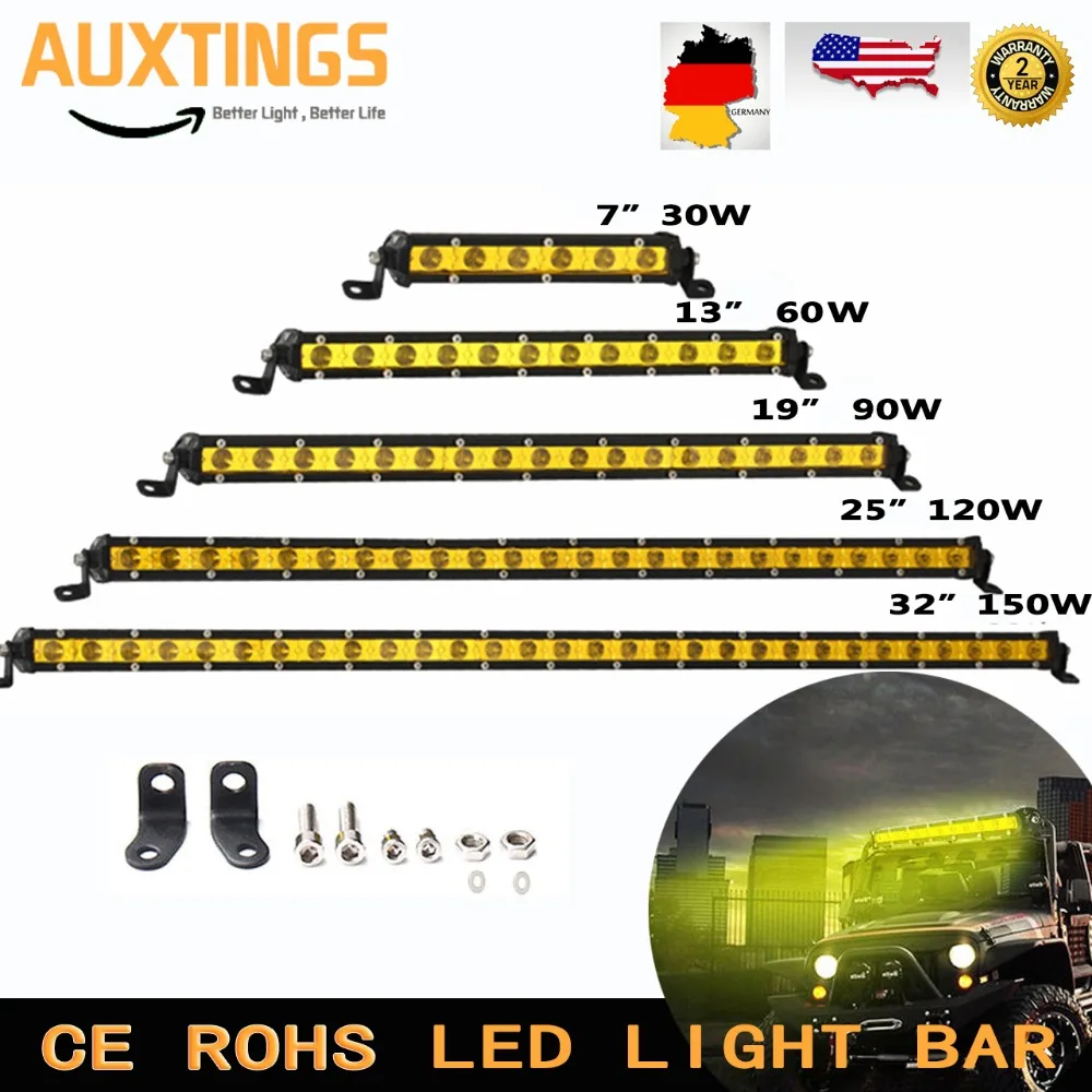 Super Slim LED Light Bar Single Row 7" 13" 19" 25" 32" 38'' 30W 60W 90W 120W 180W For SUV 4X4 ATV Off Road LED Work Light Yellow
Super Slim LED Light Bar Single Row 7" 13" 19" 25" 32" 38'' 30W 60W 90W 120W 180W For SUV 4X4 ATV Off Road LED Work Light Yellow