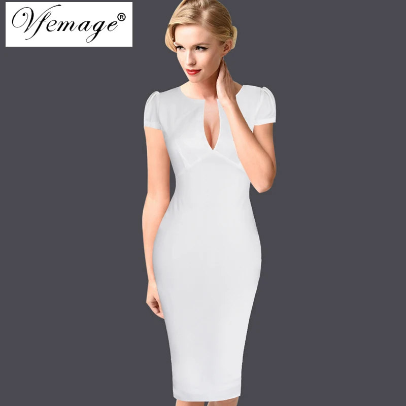 Vfemage Women Sexy Deep V Cap Sleeve Elegant Vintage Slim Business Casual Cocktail Party Fitted Sheath Pencil Bodycon Dress 2181
Vfemage Women Sexy Deep V Cap Sleeve Elegant Vintage Slim Business Casual Cocktail Party Fitted Sheath Pencil Bodycon Dress 2181