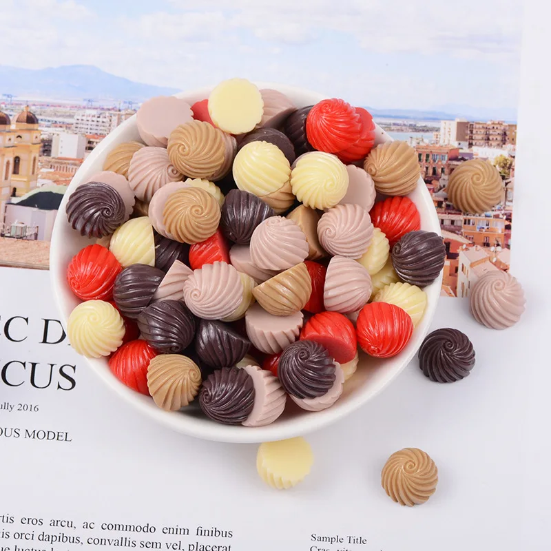 100pcs/lot 11X15mm Kawaii Resin Chocolate Flatback Cabochon For Food Art Supply DIY Decorative Embellishment
100pcs/lot 11X15mm Kawaii Resin Chocolate Flatback Cabochon For Food Art Supply DIY Decorative Embellishment