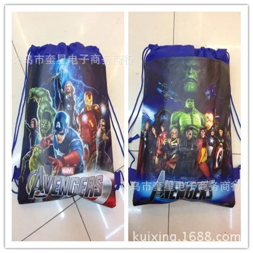 12pc 27*36cm The Avengers Drawstring Backpack Gift Bag Non-Woven Fabric Loot Bag Party For Kids Girl Birthday Decoration
12pc 27*36cm The Avengers Drawstring Backpack Gift Bag Non-Woven Fabric Loot Bag Party For Kids Girl Birthday Decoration