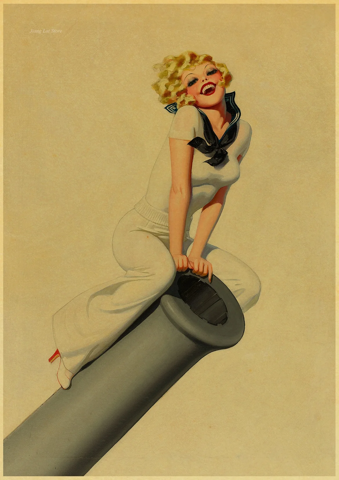 Classic Vintage World War Ii Sexy Pin Up Girl Poster Military Bar Cafe 