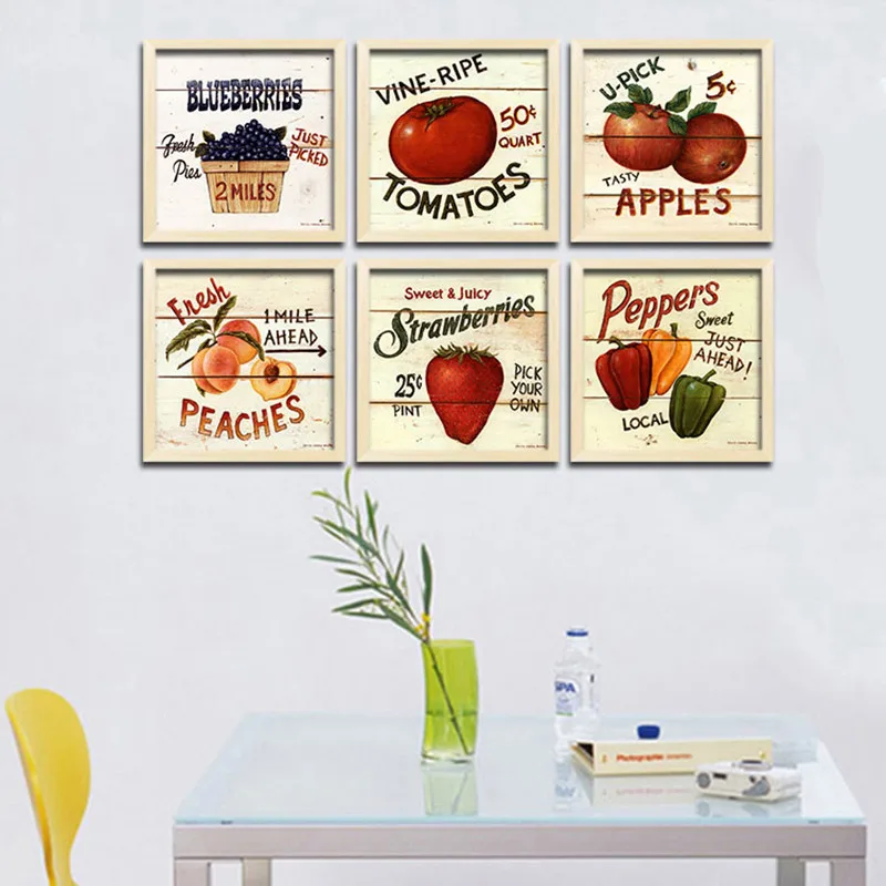 Картина на холсте с фруктами постер овощи настенные картины для столовой кухни