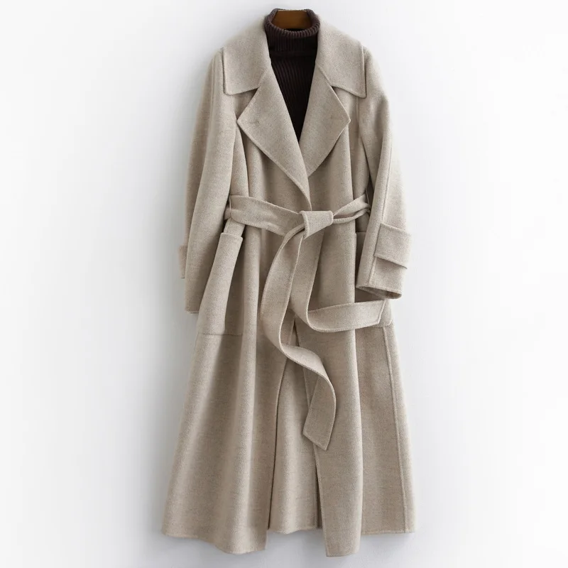 KMETRAM Autumn Winter 100% Double-faced Coat Women Slim Long Jacket Herringbone Pattern Vintage Belt Coats Casaco Feminino MY550
KMETRAM Autumn Winter 100% Double-faced Coat Women Slim Long Jacket Herringbone Pattern Vintage Belt Coats Casaco Feminino MY550