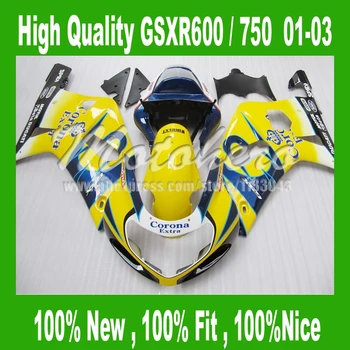 Yellow blue Fairings for SUZUKI GSXR600 750 01 02 03 GSXR750 K1 01 02 03 GSXR 600 750 2001 02 2003 motorcycle fairing parts #777
Yellow blue Fairings for SUZUKI GSXR600 750 01 02 03 GSXR750 K1 01 02 03 GSXR 600 750 2001 02 2003 motorcycle fairing parts #777