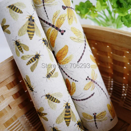 Hand dyed 2 Assorted Cotton Linen Printed Quilt Fabric For DIY Sewing Patchwork Home Textile Decor 20x20cm bees & dragonflies
Hand dyed 2 Assorted Cotton Linen Printed Quilt Fabric For DIY Sewing Patchwork Home Textile Decor 20x20cm bees & dragonflies