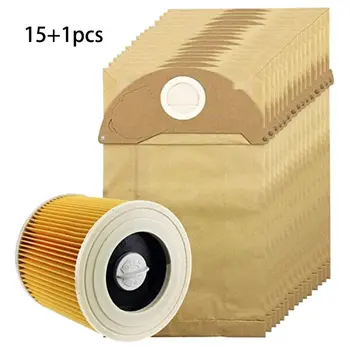 15 pcs x A2004 A2014 Dust Bags & 1 pc Wet & Dry Cartridge Filter 120 x 115 mm For Karcher Car Vacuum Cleaner Hoover
15 pcs x A2004 A2014 Dust Bags & 1 pc Wet & Dry Cartridge Filter 120 x 115 mm For Karcher Car Vacuum Cleaner Hoover