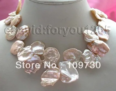 Jewelry 00646 17" Genuine Natural 22x30mm Pink Reborn Keshi Petal Pearl Necklace 14KGP
Jewelry 00646 17" Genuine Natural 22x30mm Pink Reborn Keshi Petal Pearl Necklace 14KGP