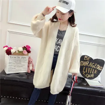 2018 Autumn Winter Fashion Women Long Lantern Sleeve Loose Knitting Cardigan Sweater Women Long Female Cardigan Pull Femme
2018 Autumn Winter Fashion Women Long Lantern Sleeve Loose Knitting Cardigan Sweater Women Long Female Cardigan Pull Femme
