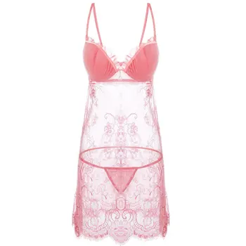 Women Nightgown Hot Nightwear Sexy Lingerie Lace Slits Nightdress V-neck Nightie Vintage Sleepwear Female Pijama embroidery
Women Nightgown Hot Nightwear Sexy Lingerie Lace Slits Nightdress V-neck Nightie Vintage Sleepwear Female Pijama embroidery