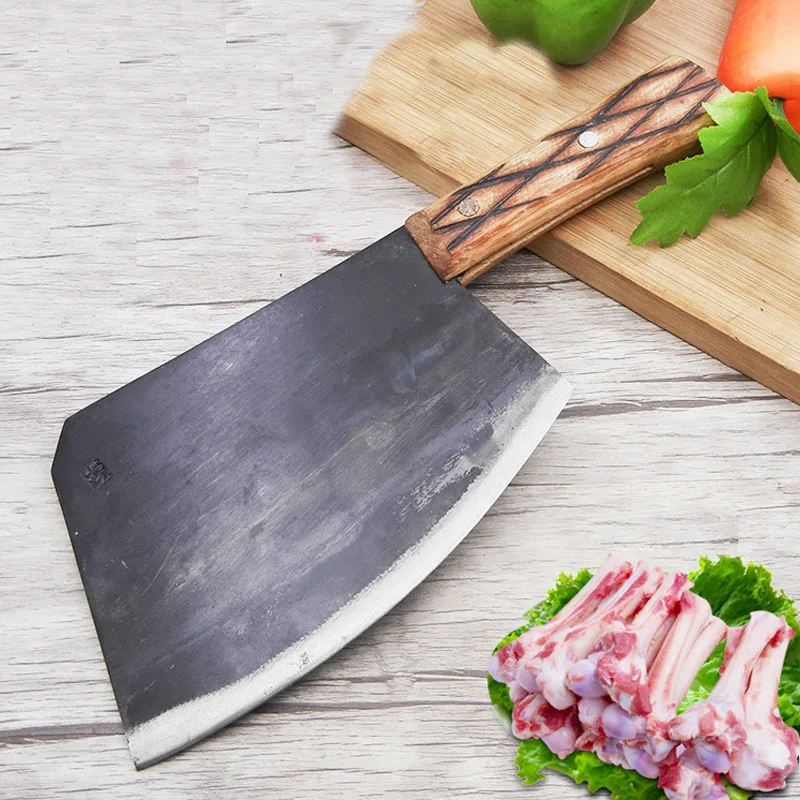 New Carbon Steel Forged Professional Chef Chopping Bone Knife Cutting Big Bone Firewood Knives Kitchen Cutting Axe Butcher Knife
New Carbon Steel Forged Professional Chef Chopping Bone Knife Cutting Big Bone Firewood Knives Kitchen Cutting Axe Butcher Knife